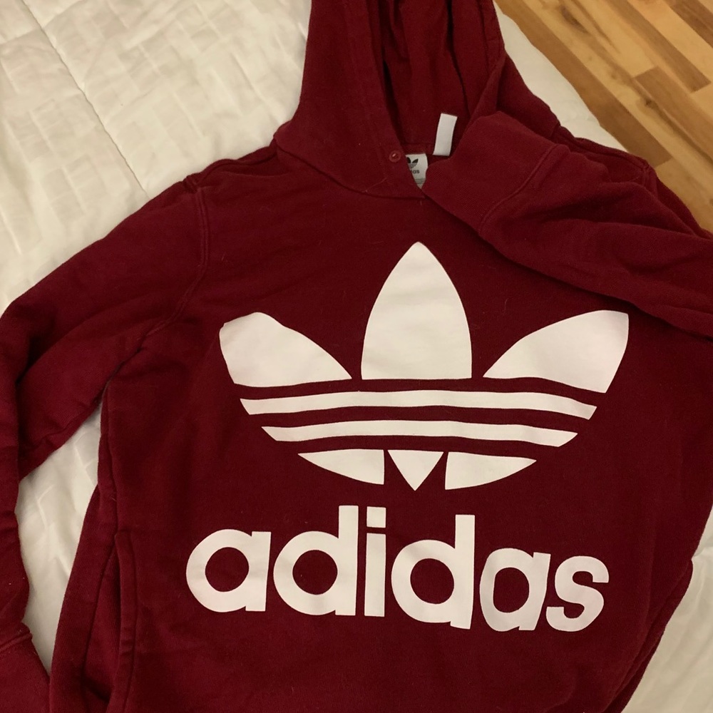 Maroon Adidas hoodie